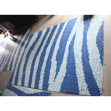 Glas Mosaik Muster Design Schwimmbad Mosaik (HMP709)